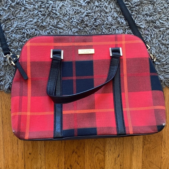 Kate Spade NY Newbury Lane Plaid Small Rachell Satchel - Picture 2 of 16